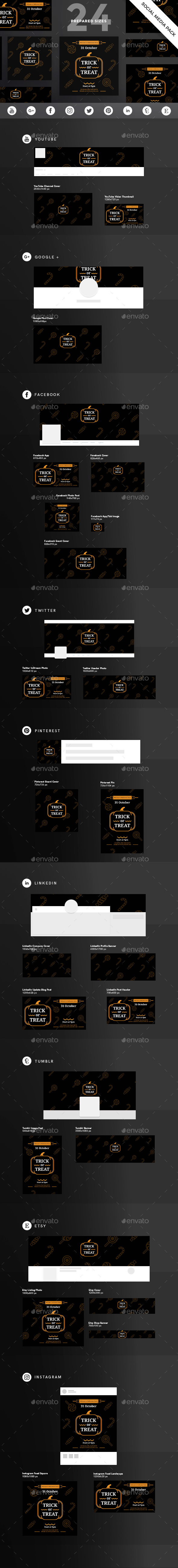 Trick Or Treat Social Media Pack - Miscellaneous Social Media