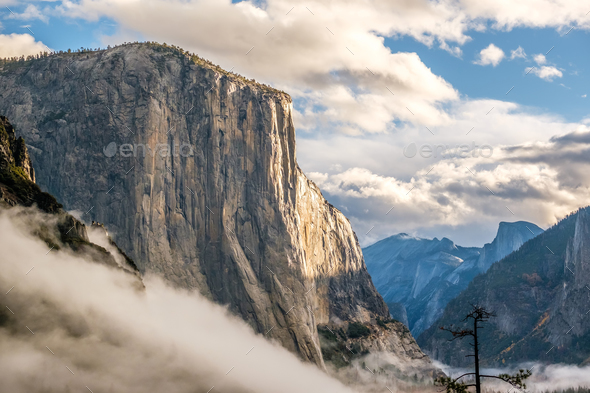 El Capitan rock in Yosemite National Park - Stock Photo - Images