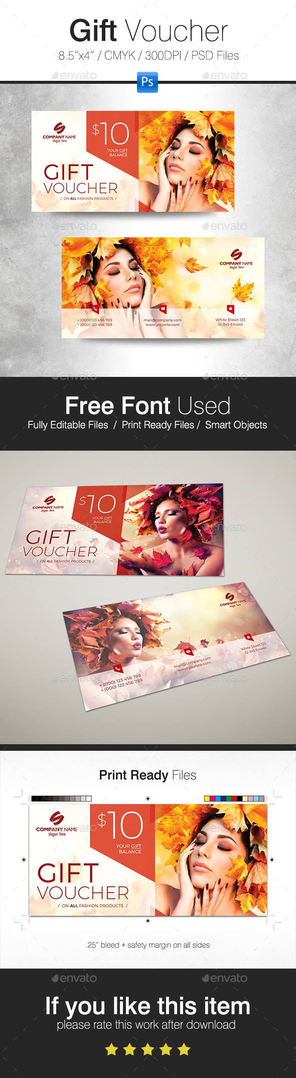 Autumn Gift Voucher - Cards & Invites Print Templates