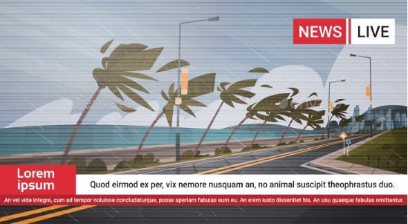 Live TV Broadcast of Tornado Incoming From Sea - Media Technology