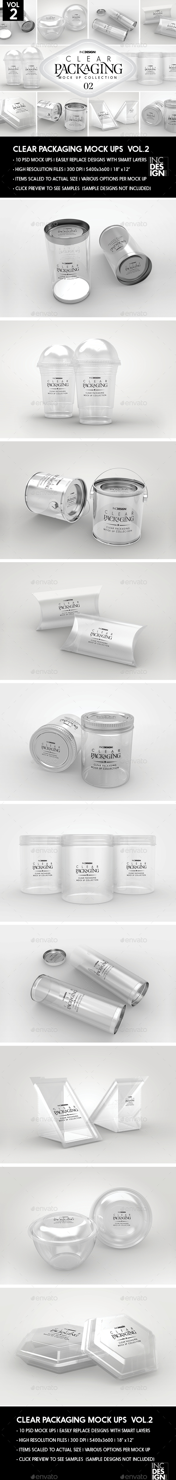 Clear Packaging MockUps 02 - Packaging Product Mock-Ups
