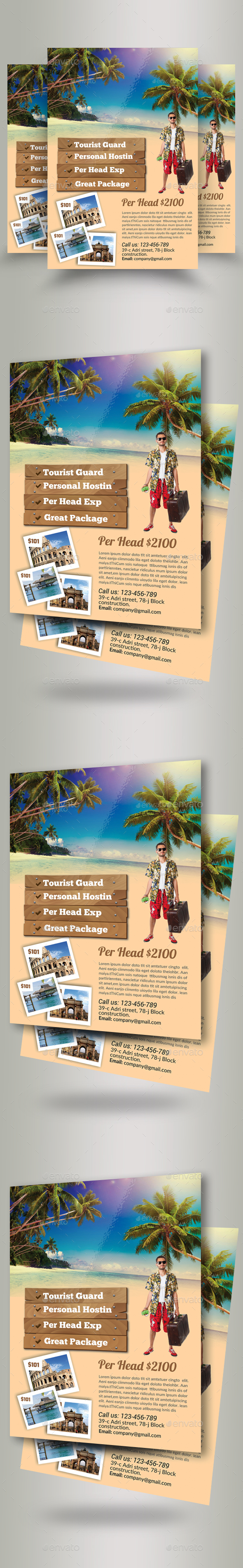 Tour Travel Agency Flyer Template - Holidays Events