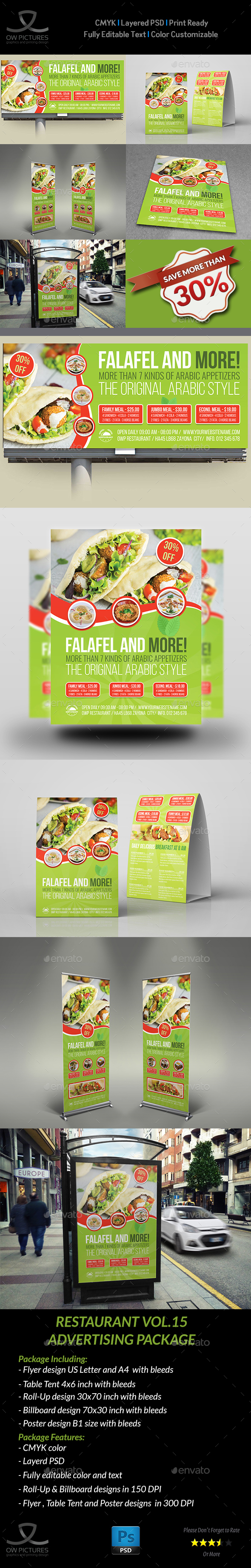 Restaurant Advertising Bundle Vol.16 - Signage Print Templates
