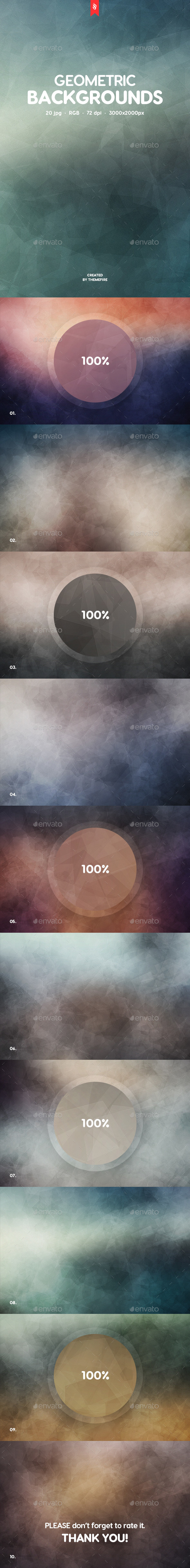 10 Geometric Abstract Backgrounds