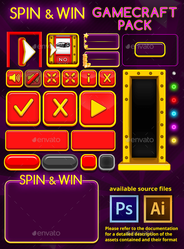 GraphicRiver Spin and Win Game Assets 20649366 GraphicRiver Spin and Win Game Assets 20649366