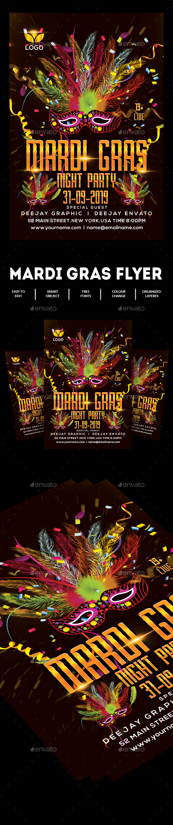 GraphicRiver Mardi Grass Flyer Template 20649446 GraphicRiver Mardi Grass Flyer Template 20649446