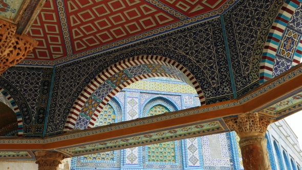 Mosaic of Dome of the Rock Mosque in Jerusalem