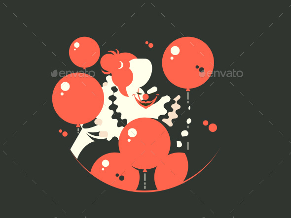 Evil Clown Character - Miscellaneous Vectors