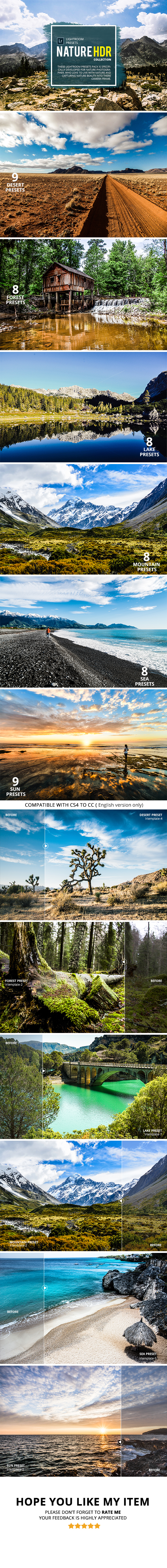 50 Nature HDR Collection Lightroom Presets - Lightroom Presets Add-ons