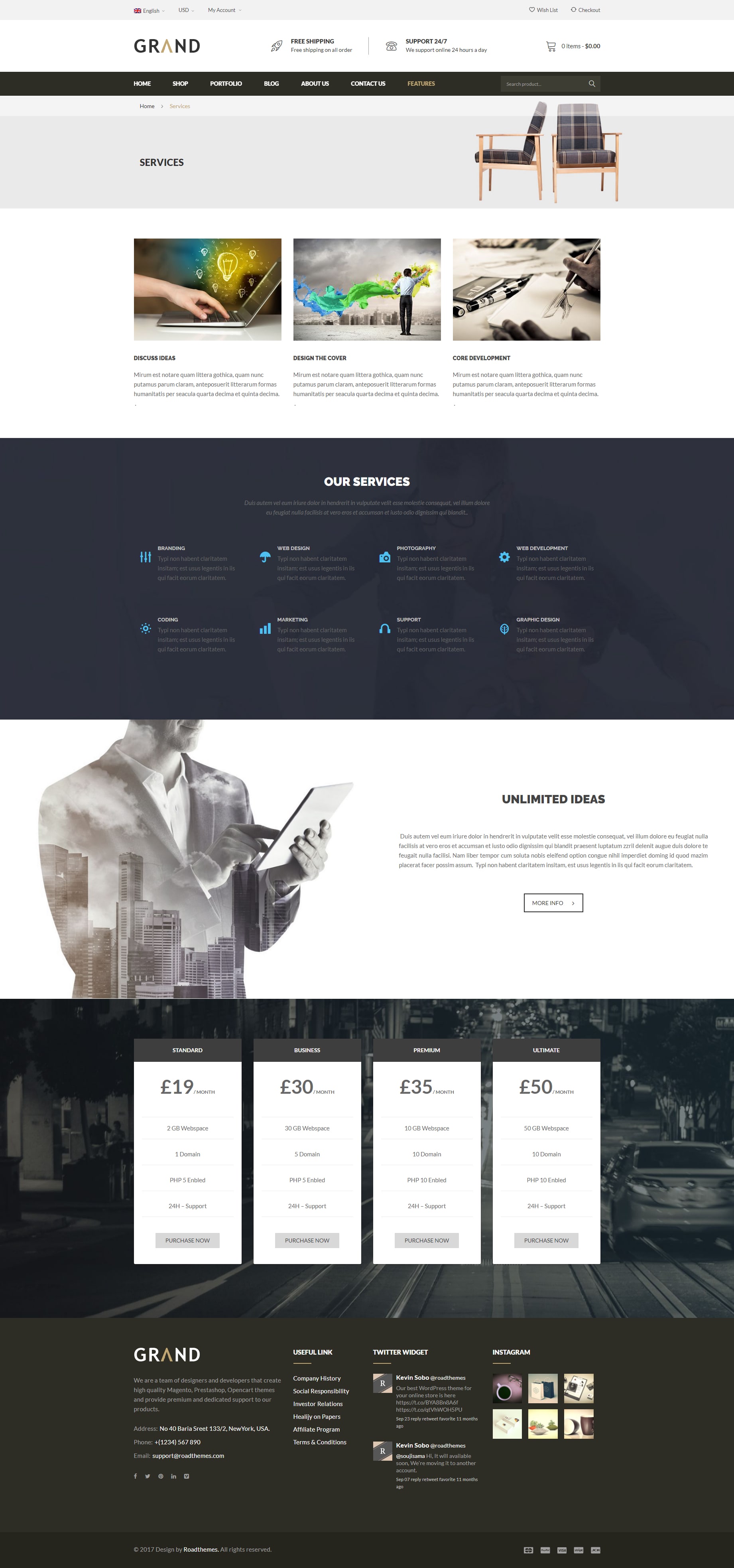 Grand - Responsive Furniture WooCommerce WordPress Theme by roadthemes