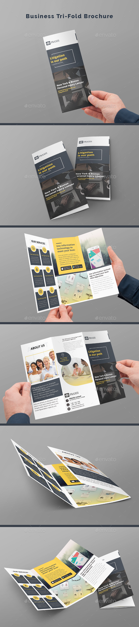 Business Tri-Fold Brochure - Corporate Brochures