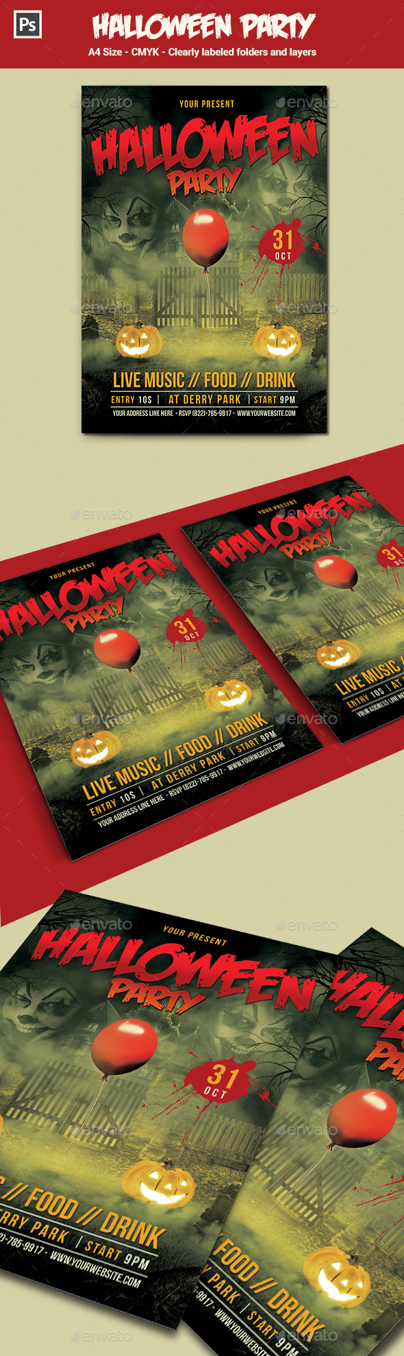 Halloween Party Flyer / Poster Template