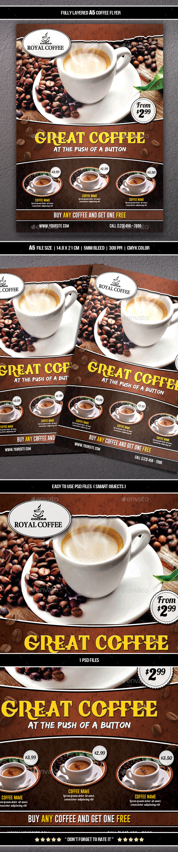 Coffee Flyer (A5) - Restaurant Flyers
