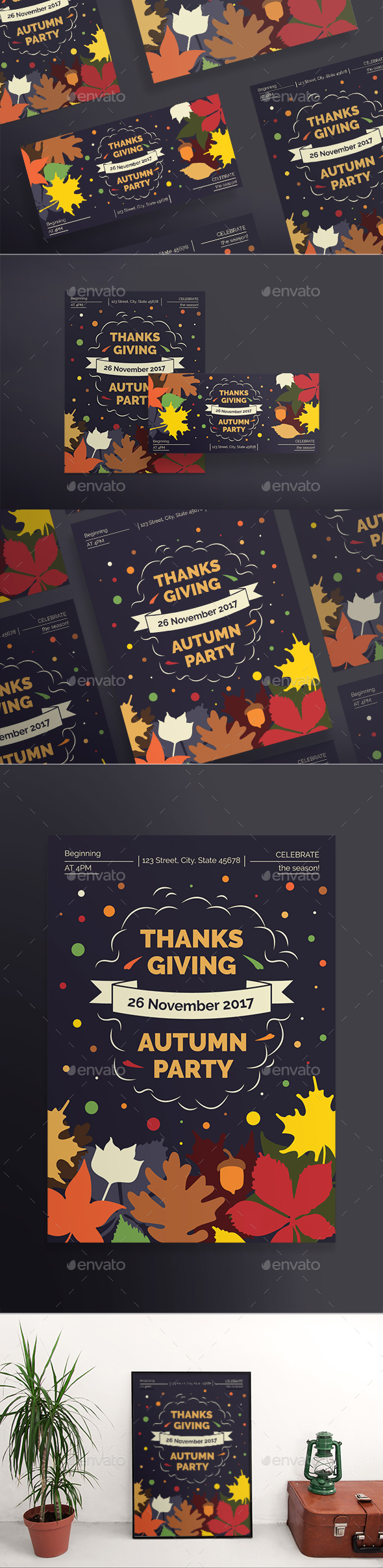 Thanksgiving Party Flyers