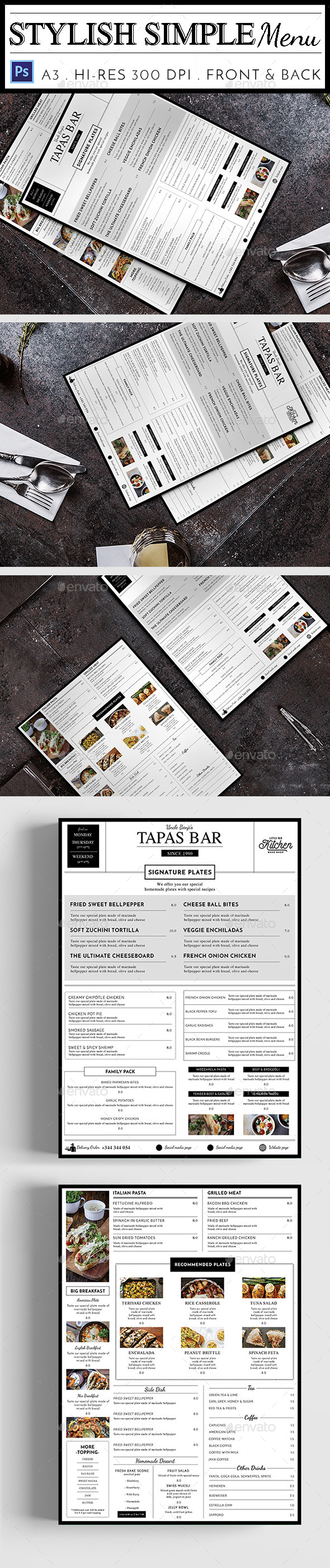 Stylish Simple Menu