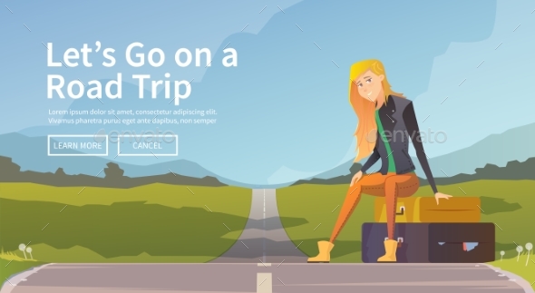 Young Girl Traveler - Travel Conceptual