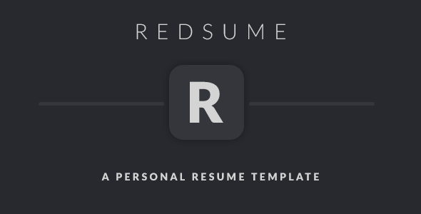 Great Redsume - A Personal Clean Resume Template
