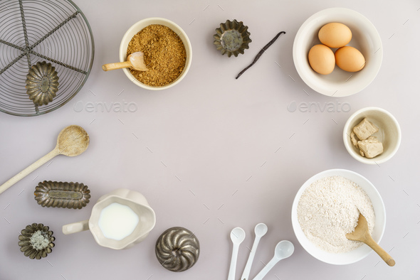 Basic baking ingredients - Stock Photo - Images