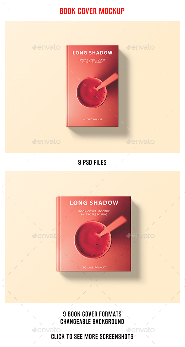 Long Shadow Book Cover Mockup - Books Print