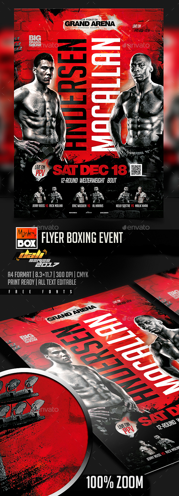 Flyer Boxing Event by MonkeyBOX | GraphicRiver