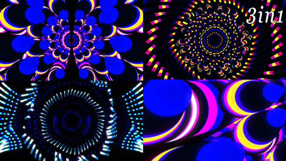 Abstract Leds - VJ Loop Pack (3in1)