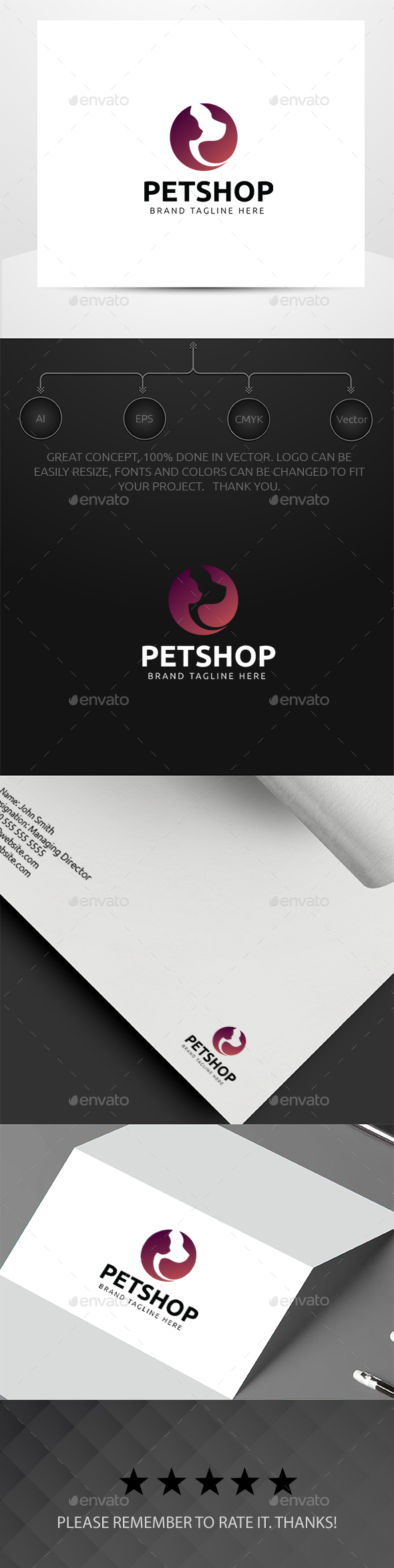 Pet Shop - Animals Logo Templates