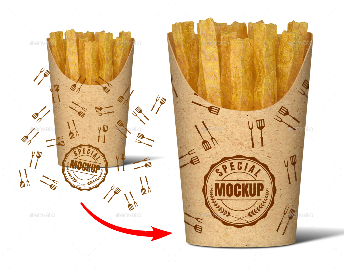 Download Recycled Paper Fries Cup Mockup by Fusionhorn | GraphicRiver