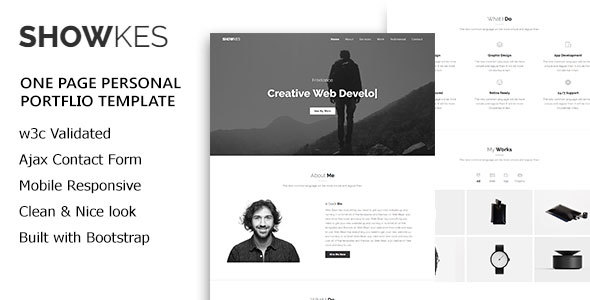Awesome SHOWKES - Personal Portfolio HTML5 Template