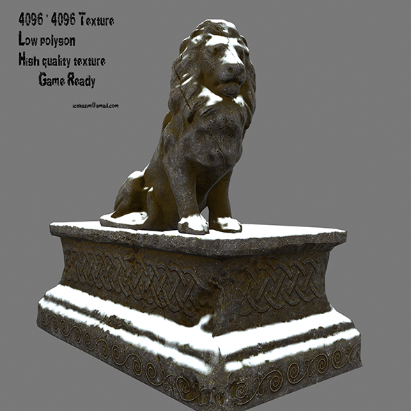 Lion Statue 11 - 3Docean 20656795