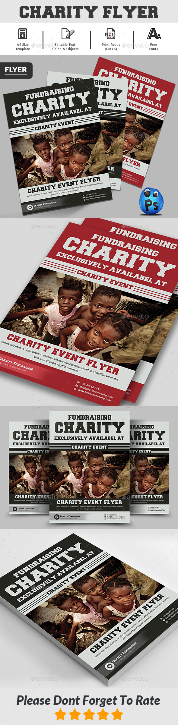 Charity Fundraisers Flyer - Corporate Flyers