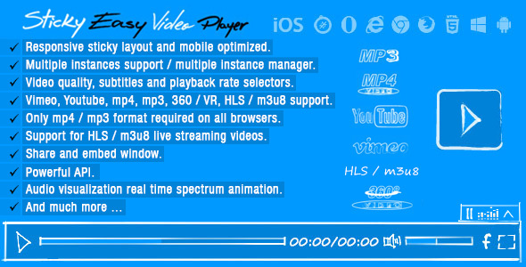 CodeCanyon Sticky Easy Video Player 20656966 CodeCanyon Sticky Easy Video Player 20656966
