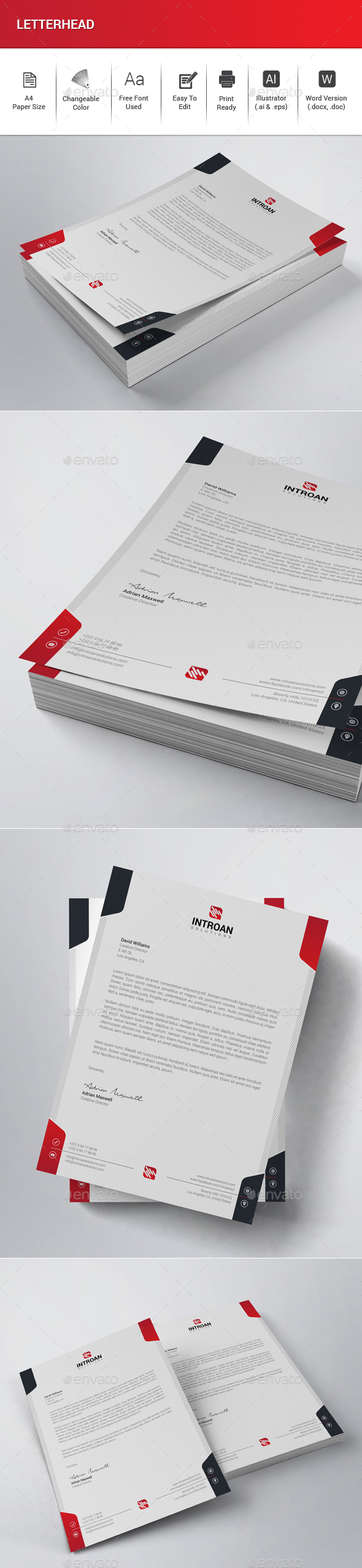 Letterhead - Stationery Print Templates