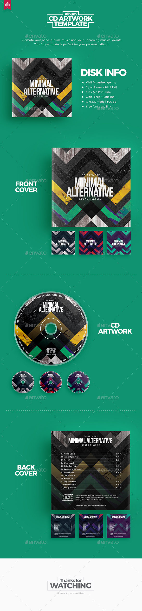 Minimal Alternative - Cd Artwork - CD & DVD Artwork Print Templates