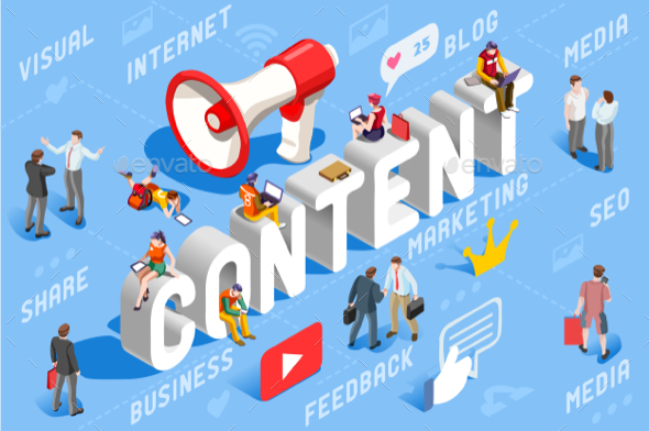 Content Marketing Business Concept Vector - Vectors