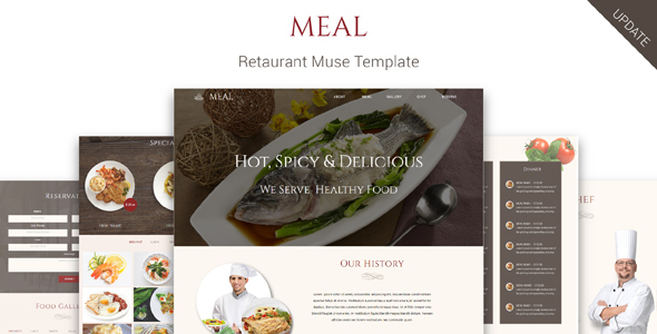 Meal_Restaurant Muse Template - ThemeForest 19379793