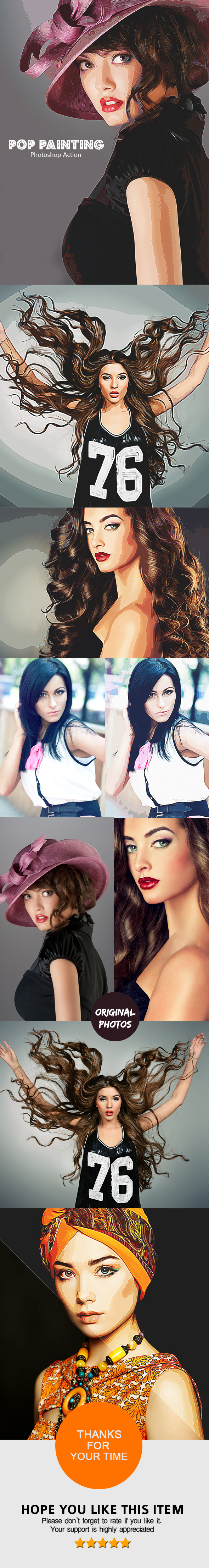 Pop Painting - Photoshop Action - Photo Effects Actions