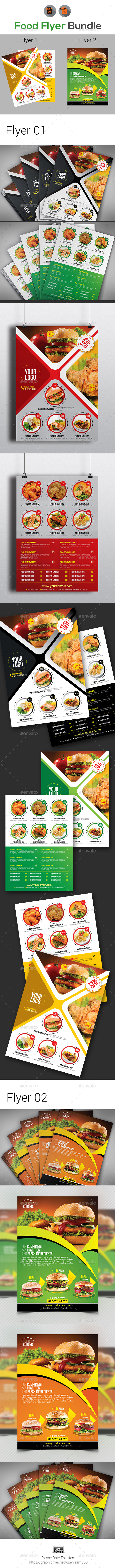 Food Menu Flyer Bundle Template