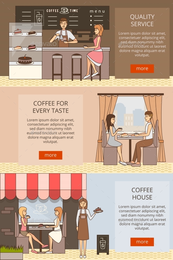 GraphicRiver Vector Set of Coffee Time Horizontal Banners 20659894 GraphicRiver Vector Set of Coffee Time Horizontal Banners 20659894