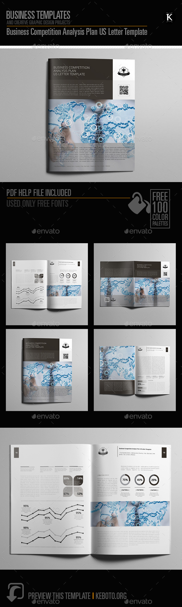 Business Competition Analysis Plan US Letter Template - Miscellaneous Print Templates
