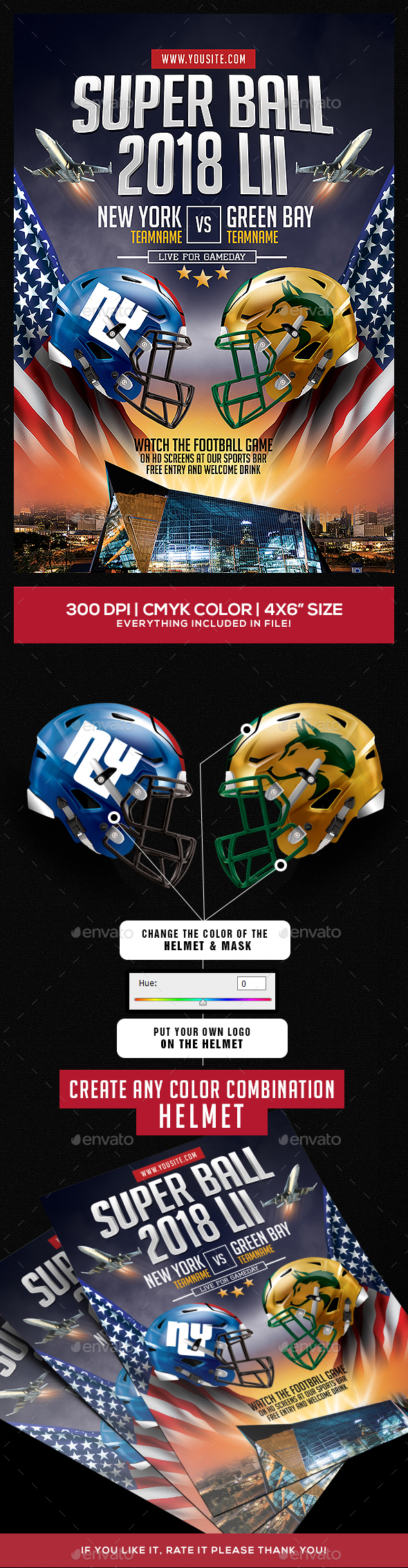Super Ball American Football Flyer - Sports Events