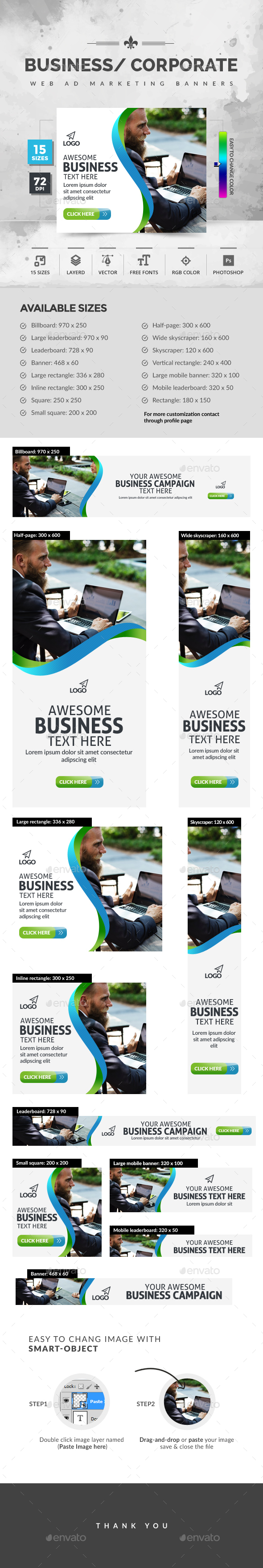 Business Banners - Banners & Ads Web Elements