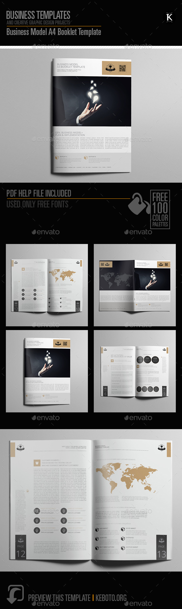 Business Model A4 Booklet Template - Miscellaneous Print Templates