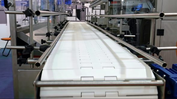 Food Factory Automated Robotic Conveyor Line