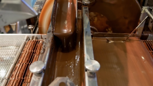 Liquid Hot Chocolate on the Confectionery Conveyor