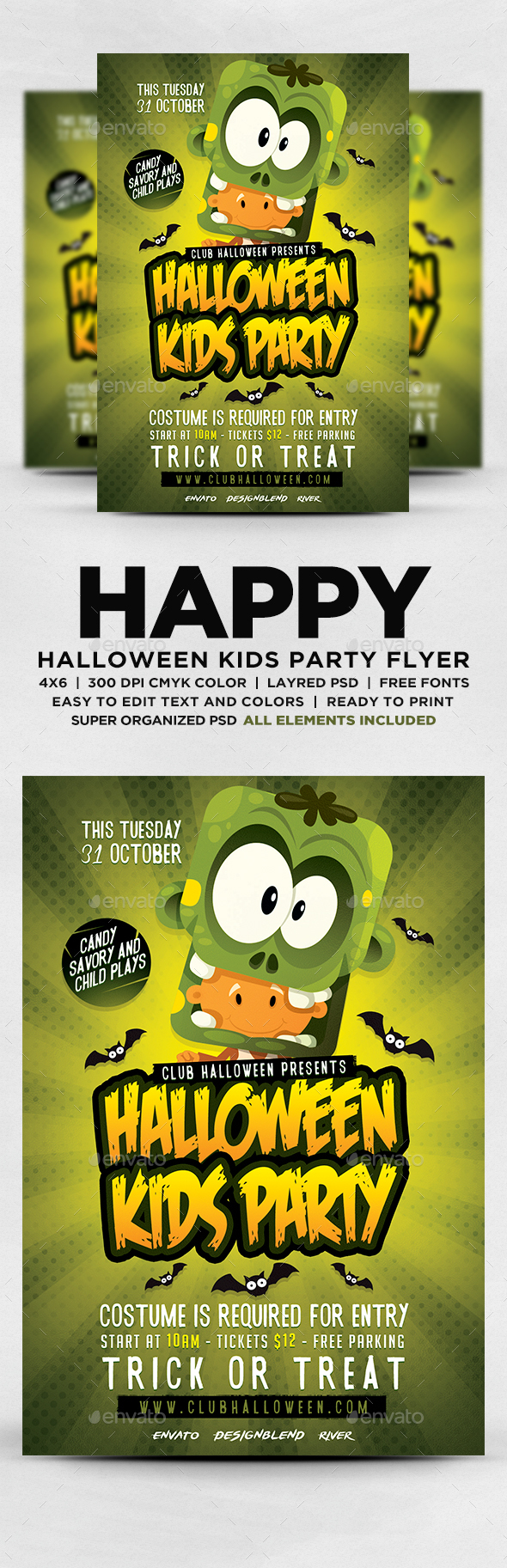 Halloween Kids Party Flyer