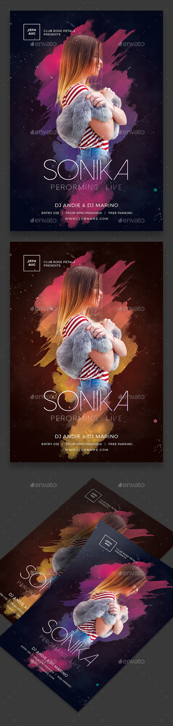 Artist Performance Flyer - Clubs & Parties Events