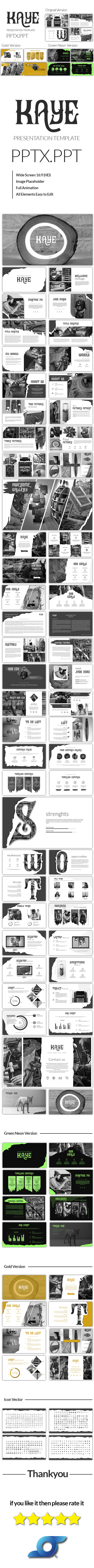 Kaye Powerpoint Template - Abstract PowerPoint Templates
