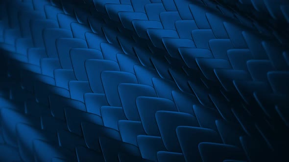 3d Wavy Blue Snake Textured Pattern