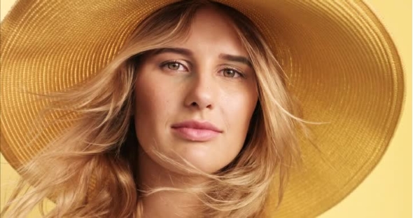 Smiling Blonde Woman Wearing Hat Video
