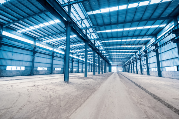 empty steel structure building - Stock Photo - Images
